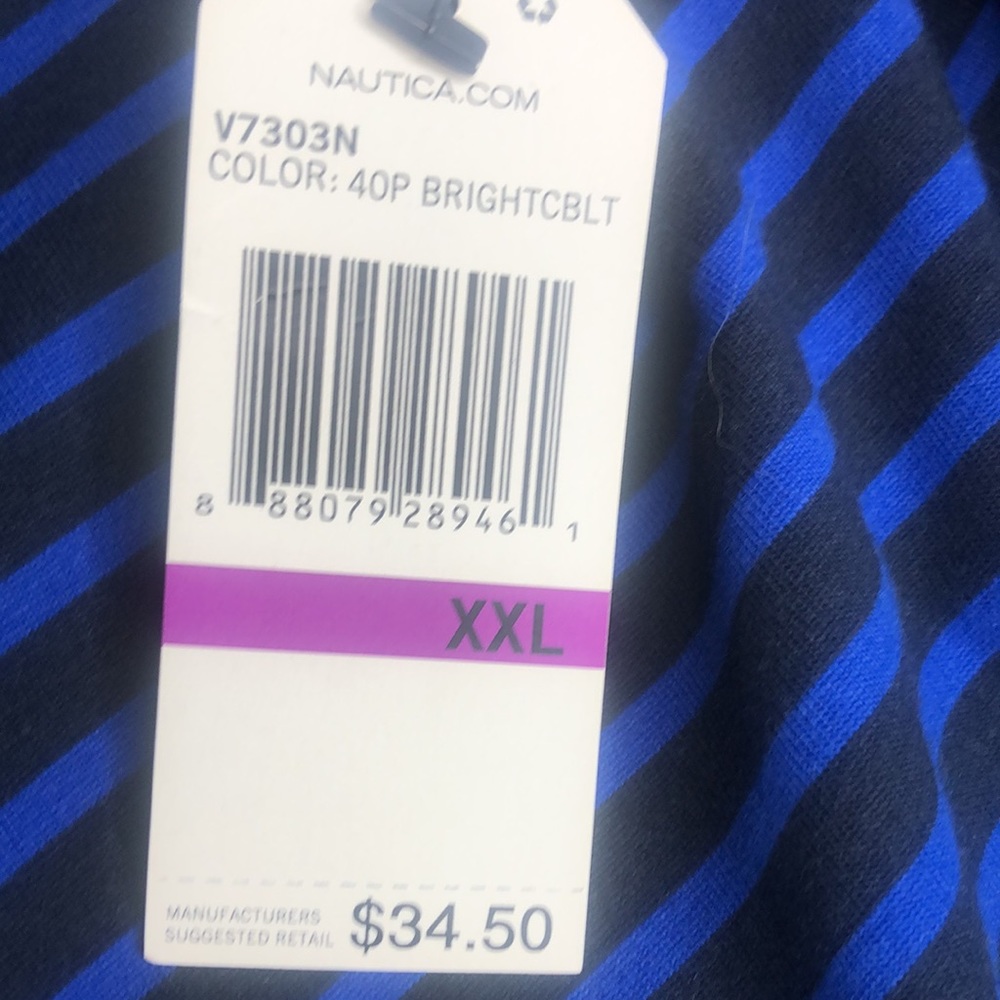 🇺🇸 Nautica Blue Stripped Long-sleeve Shirt, Size XXL - Picture 7 of 7